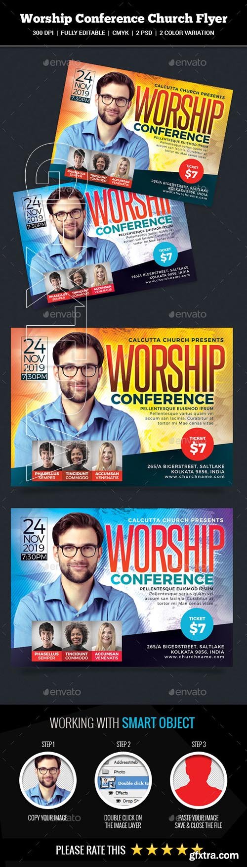 GraphicRiver - Worship Conference Church Flyer 22337102