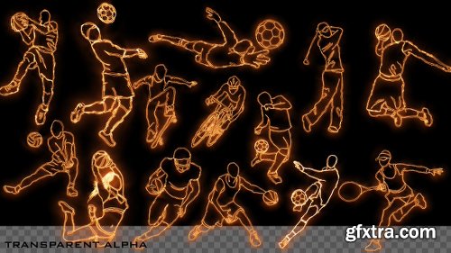 Videohive Burning Sport Elements - 14 Pack 20916630