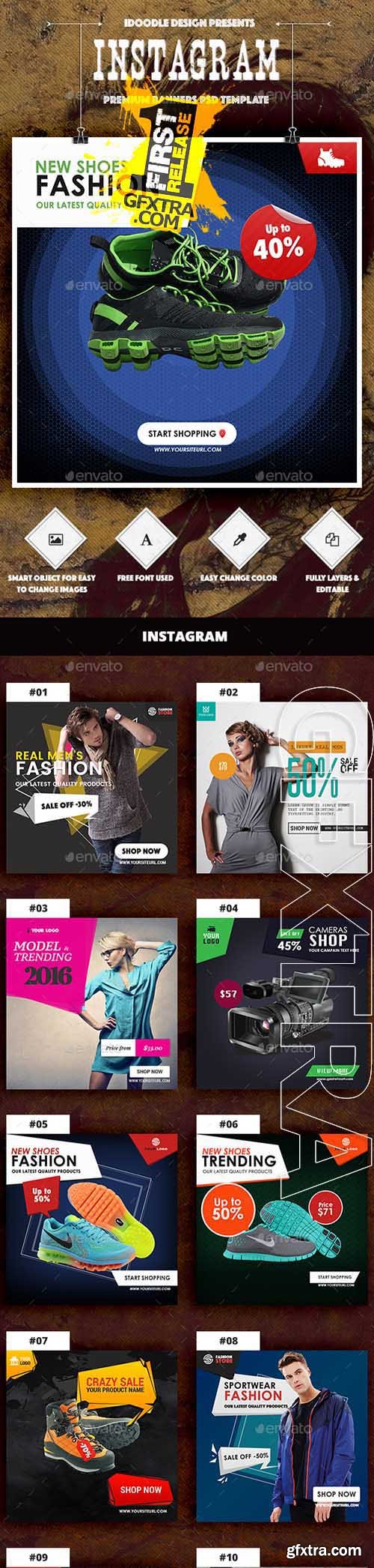 Instagram Product Banners Ads - 16 PSD 14526801
