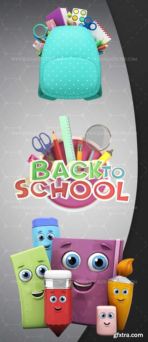 Back to school V4 2018 Premium 3d Render Templates