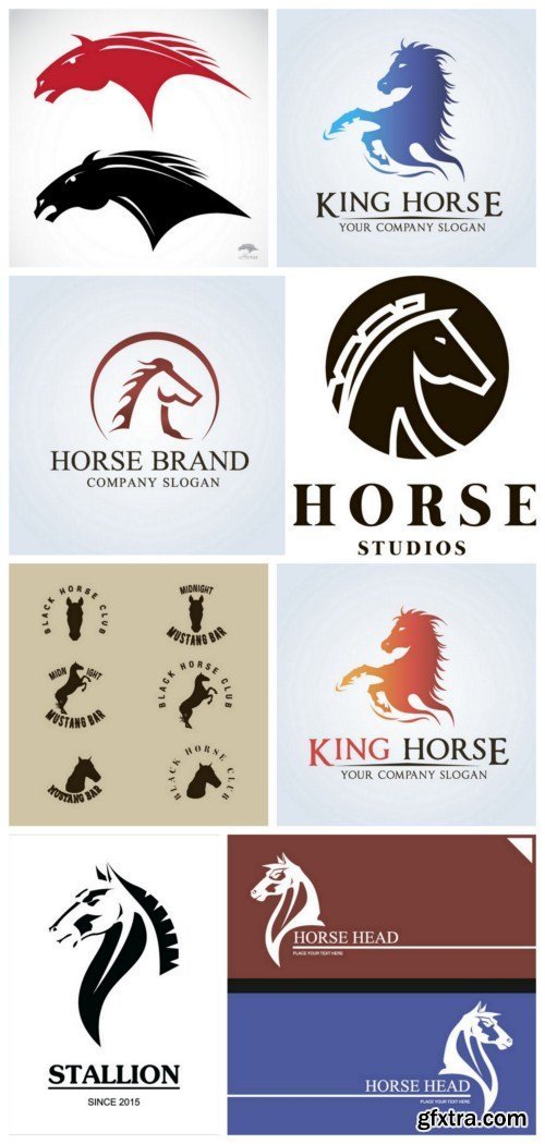 Horse Vector Logo 9X EPS