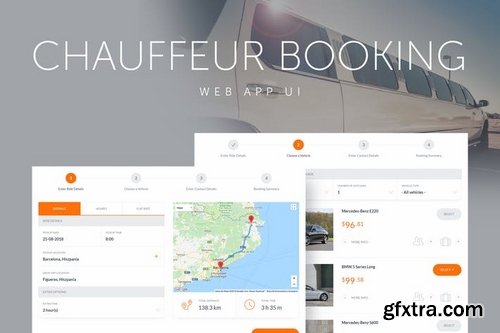 Chauffeur and Car Rental Booking System Web App UI