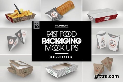Fast Food Boxes Vol10 Take Out Packaging Mockups