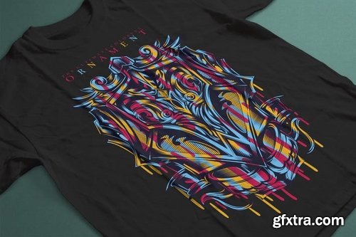 Colorful Ornamnet T-Shirt Design Template