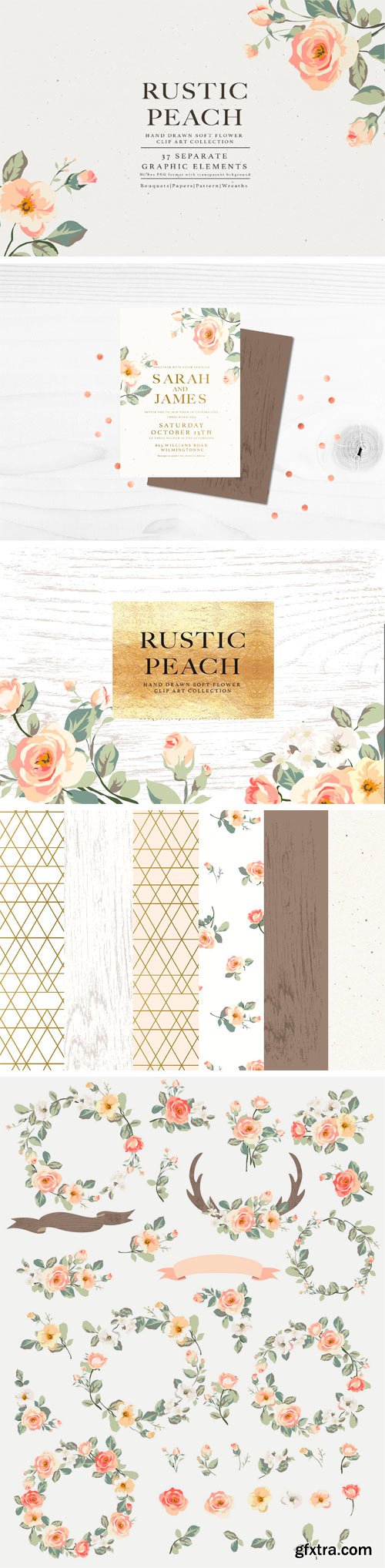 Flower Collection - Rustic Peach