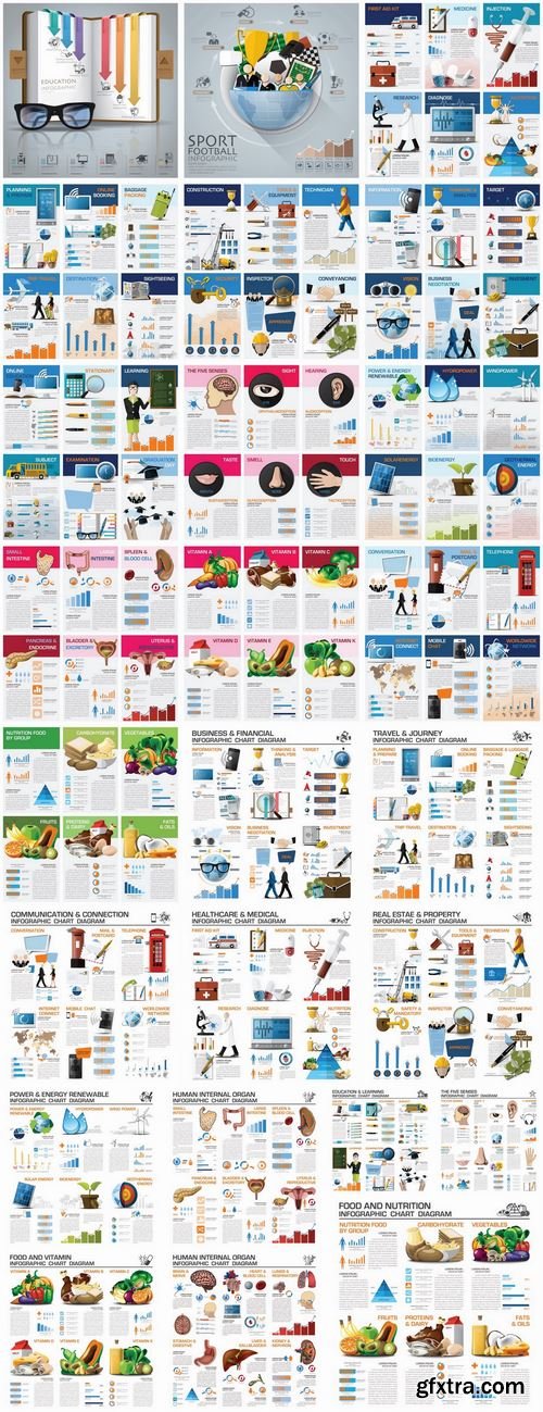 Business infographics medicine food products 25 EPS