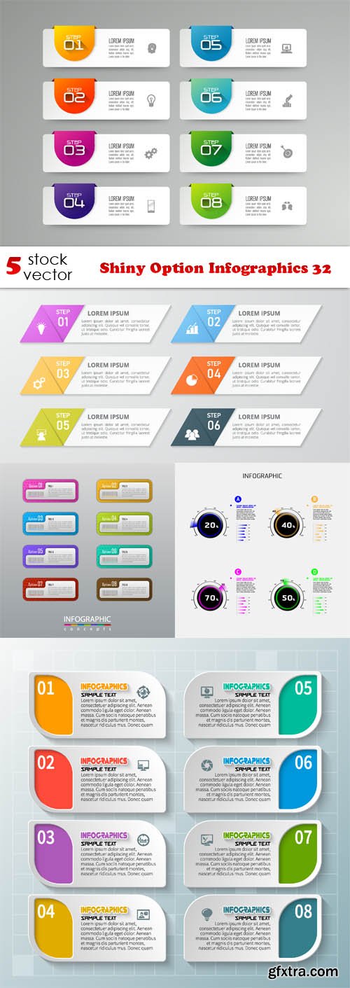 Vectors - Shiny Option Infographics 32