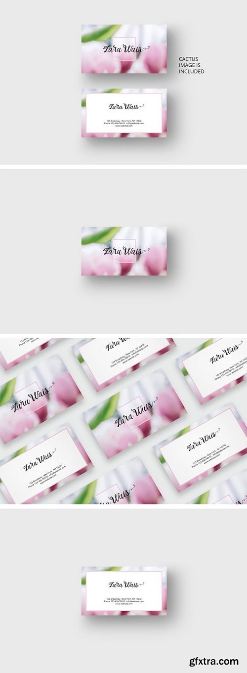 CM - Flowers business card template 1697588