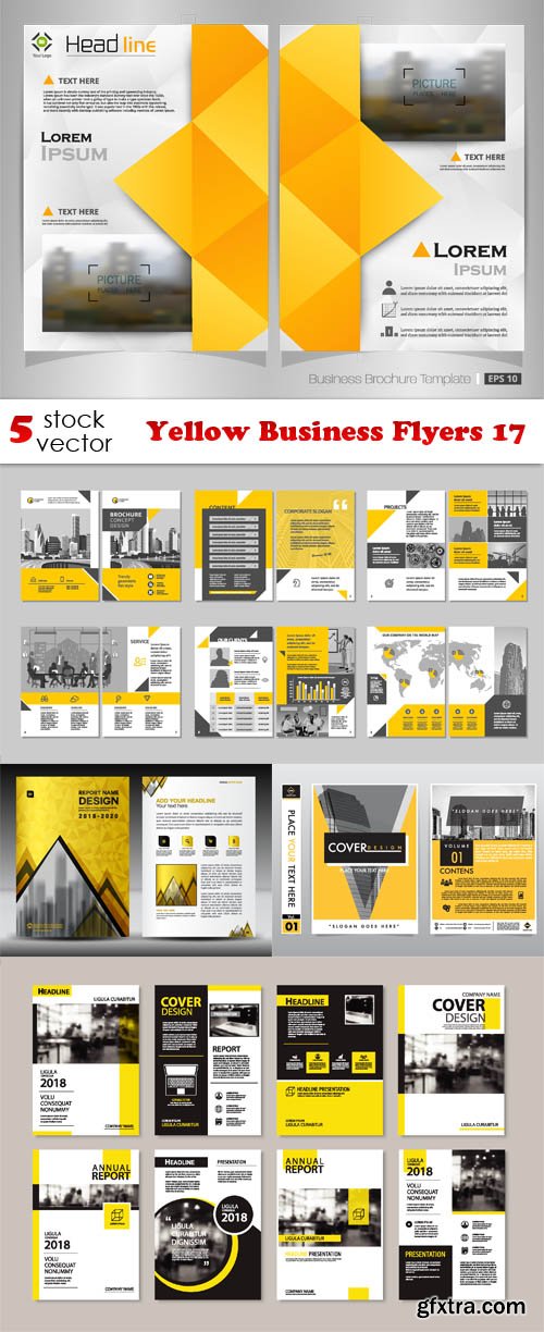 Vectors - Yellow Business Flyers 17