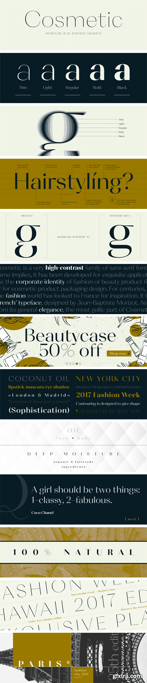 Cosmetic Font Family