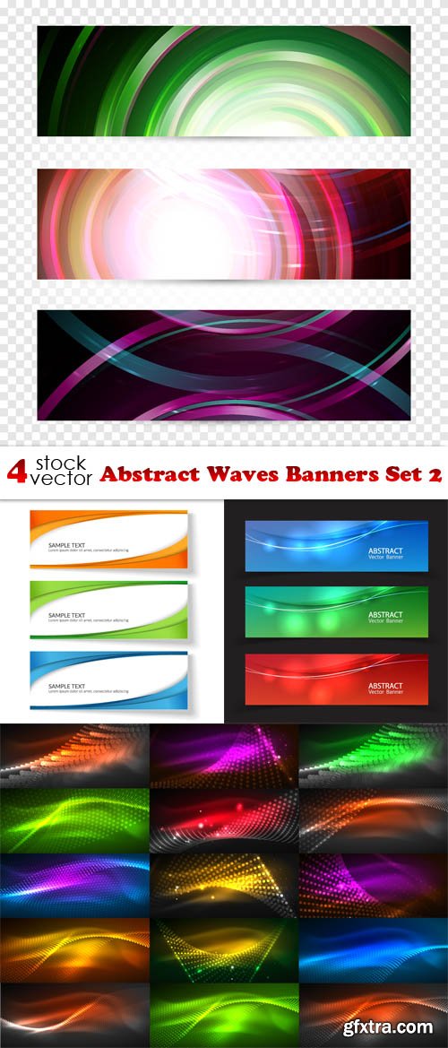 Vectors - Abstract Waves Banners Set 2