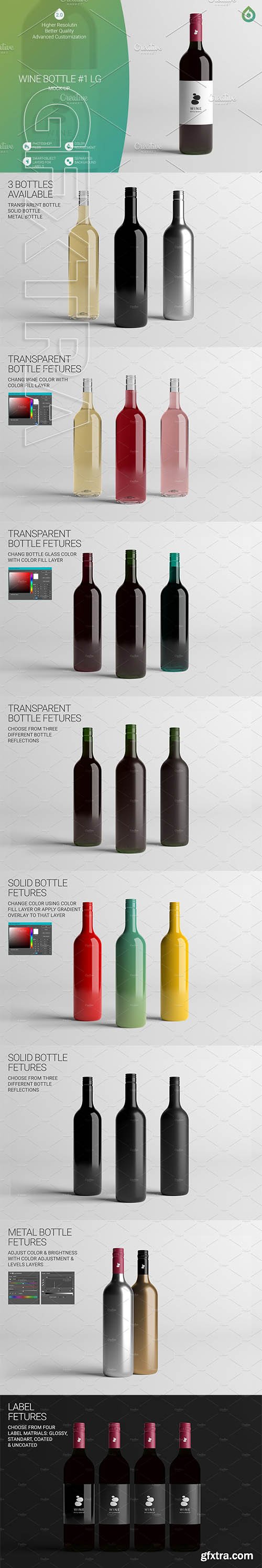 CreativeMarket - Wine Bottle LG Mock-Up 1 V2 2816412