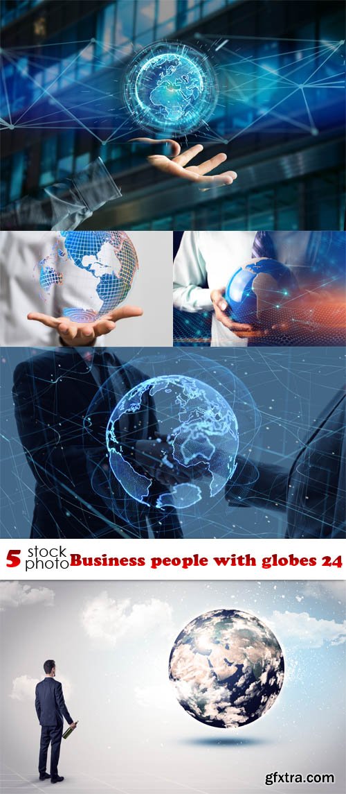 Photos - Business people with globes 24