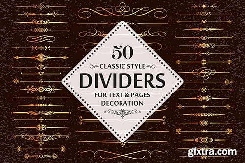 50 Vector Divider Design Elements