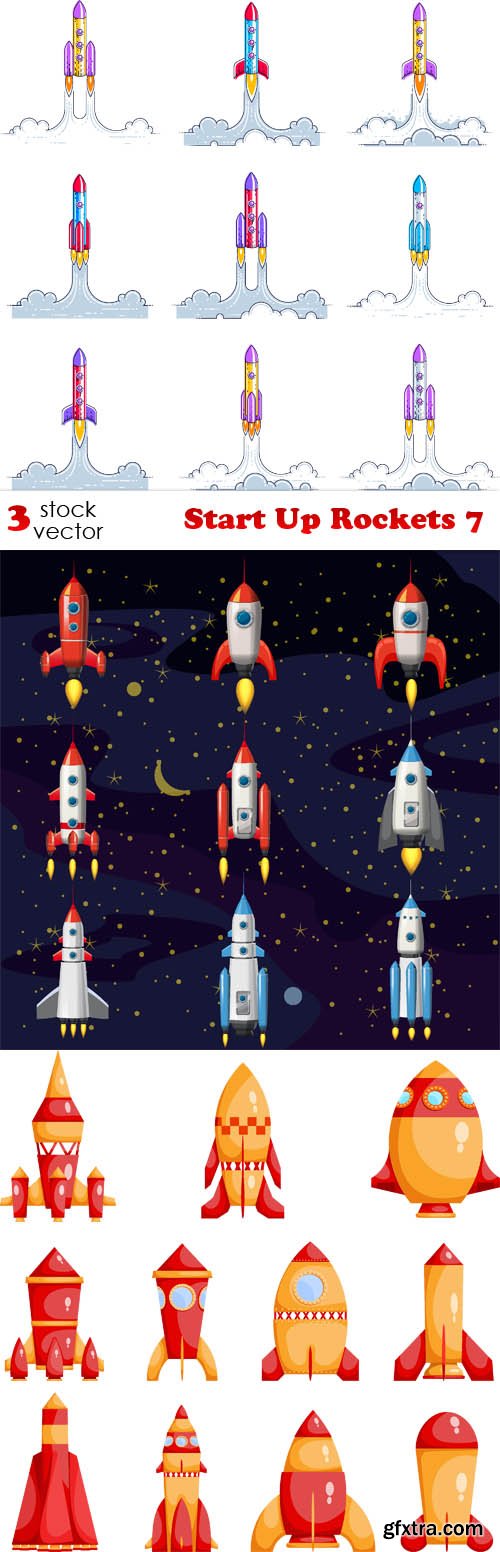 Vectors - Start Up Rockets 7