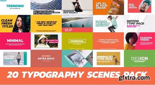 20 Trendy Typography Scenes - Premiere Pro Templates 97068