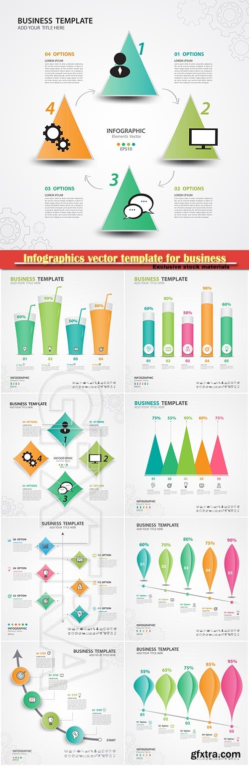 Infographics vector template for business presentations or information banner # 88