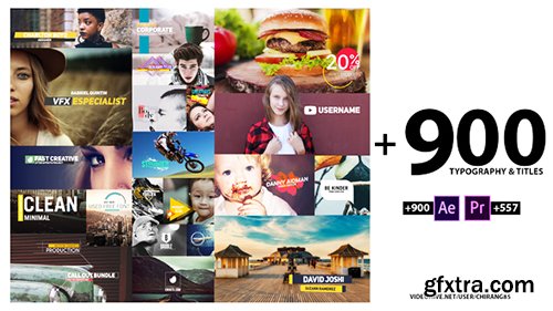 Videohive 900 Typography & Titles 22373301