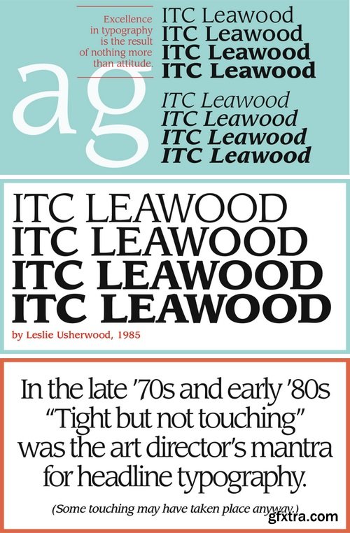 ITC Leawood Font Family - 18 Fonts