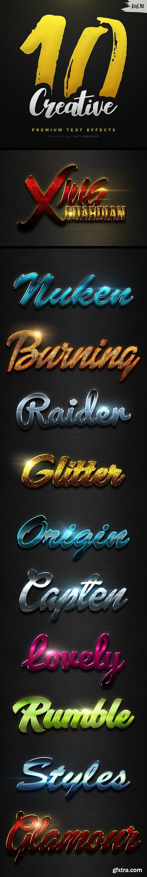 Graphicriver - 10 Creative Text Effects Vol.10 21118588