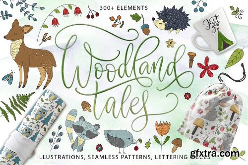 CreativeMarket Woodland Tales Big Graphic Set 2492218
