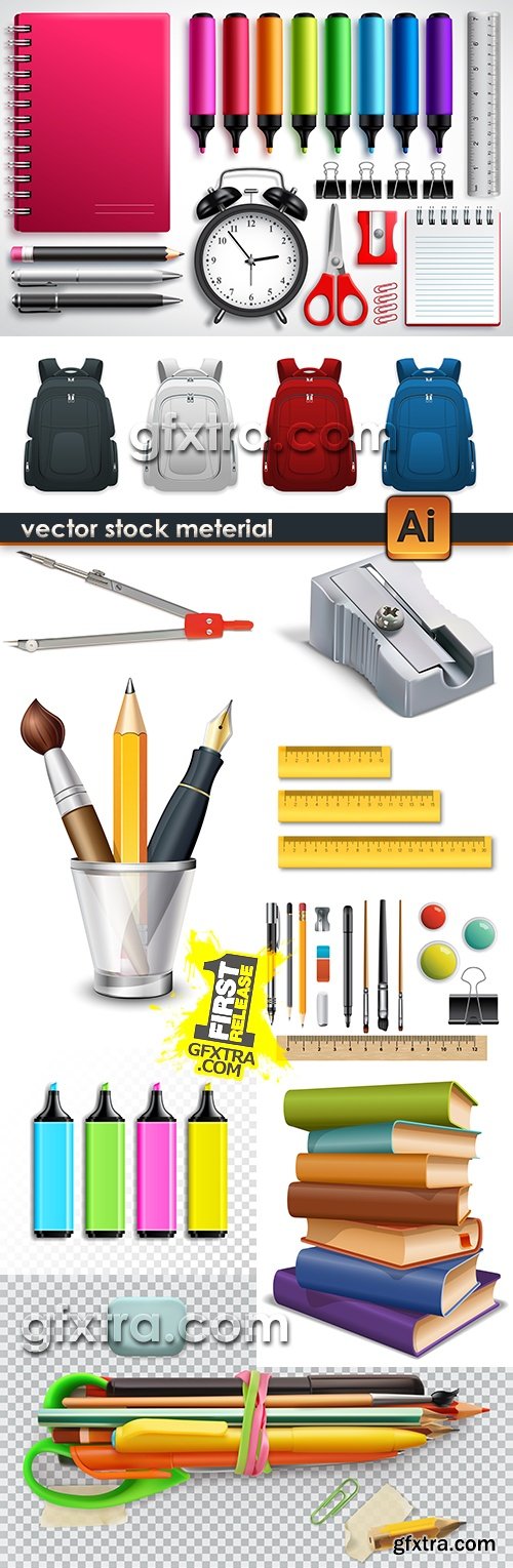 Back to school vector collection illustrations 11