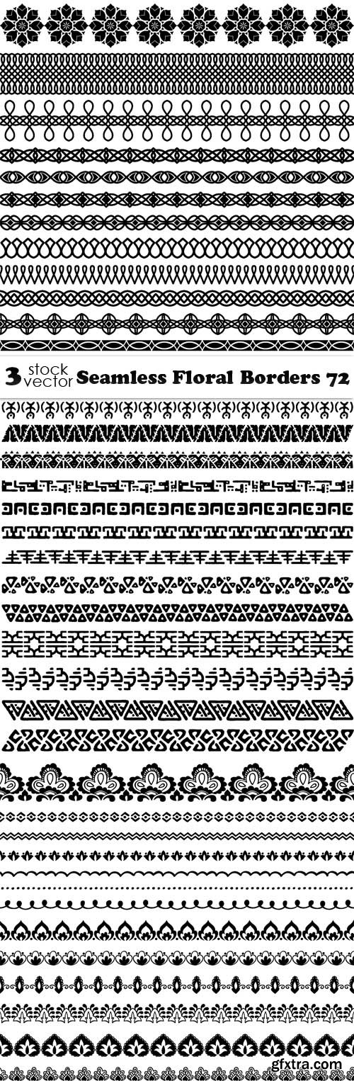 Vectors - Seamless Floral Borders 72