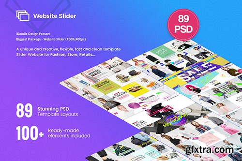 Fashion Website Slider - 89 PSD