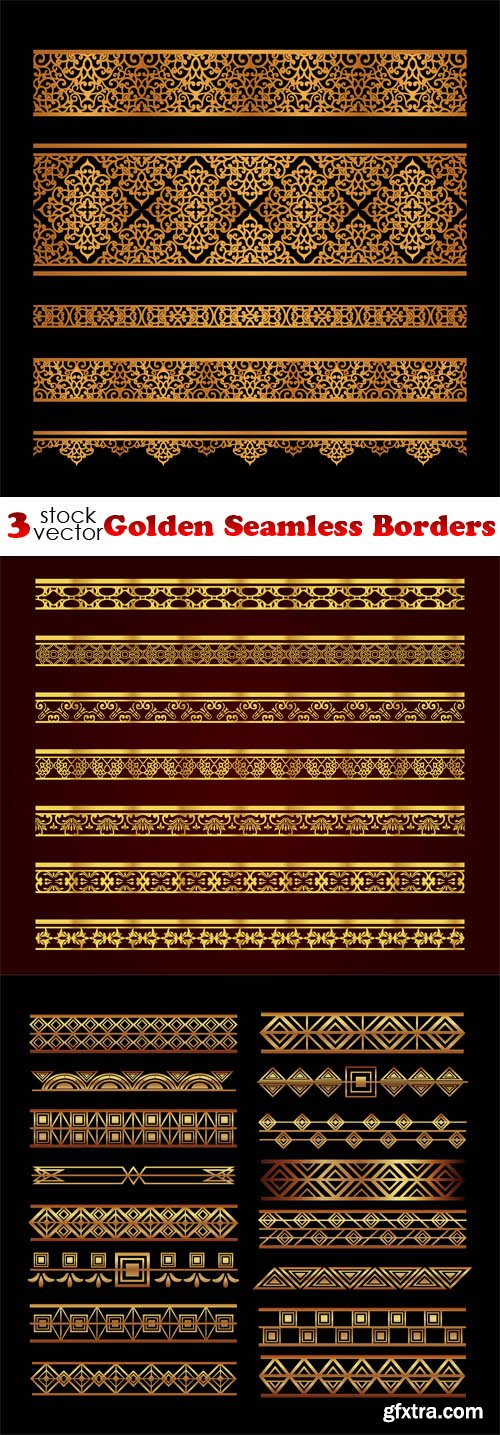 Vectors - Golden Seamless Borders