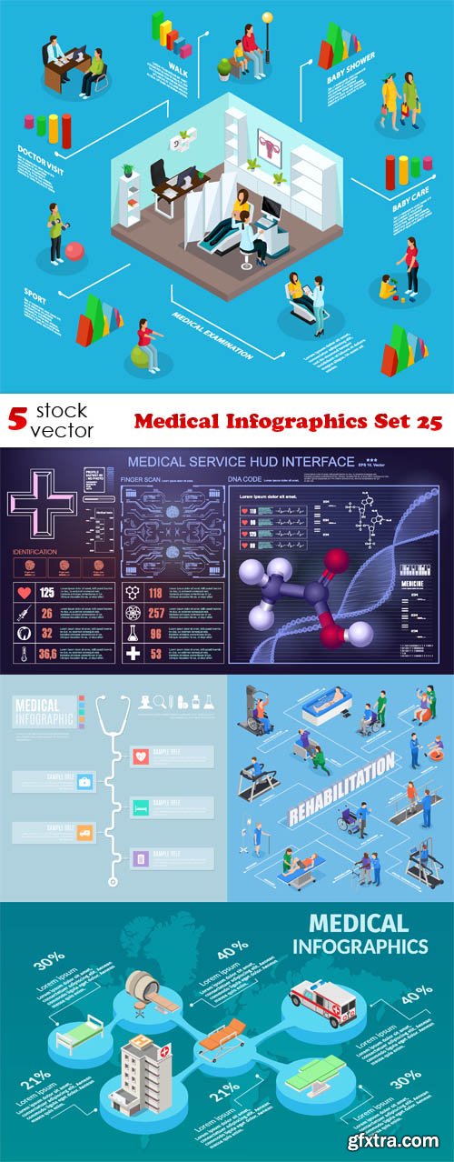 Vectors - Medical Infographics Set 25