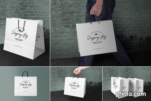 5 Paper Shopping Bag Mockups