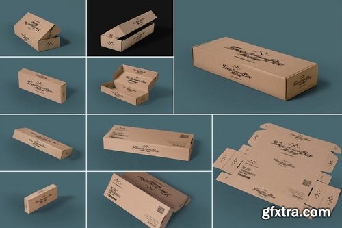 10 Rectangular Packaging Box Mockups