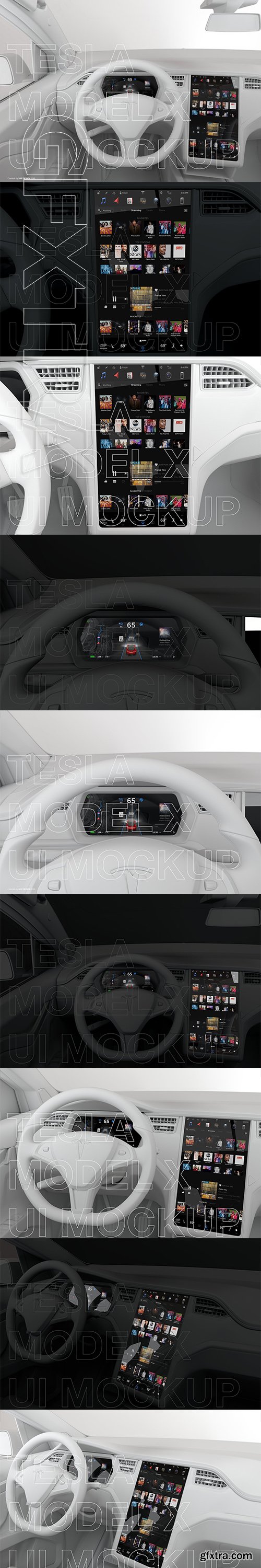 CreativeMarket - Tesla Model X Display UI mockup 2824025