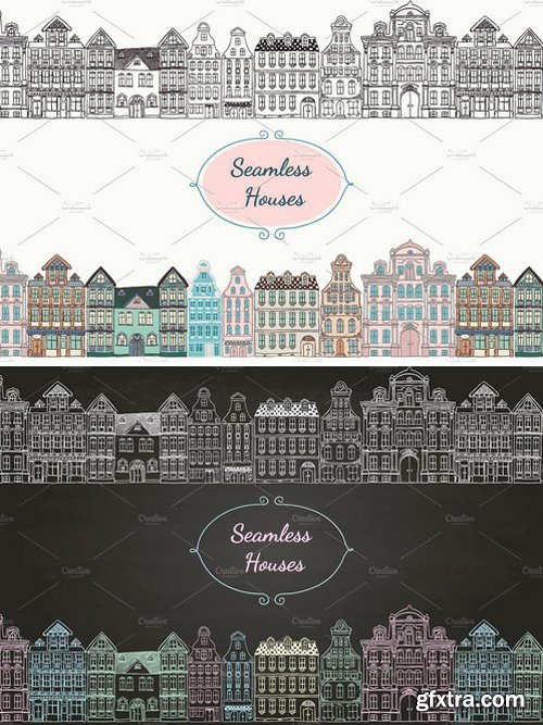CM - Seamless Old Styled Houses 66574