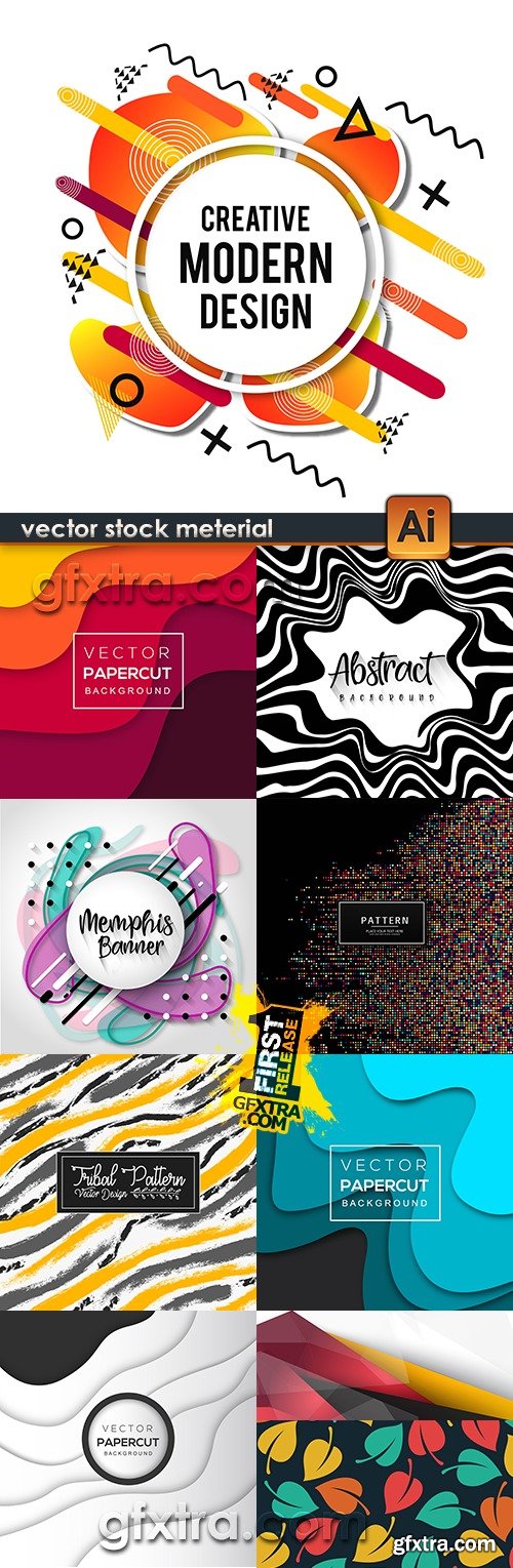 Abstract modern creative background collection design