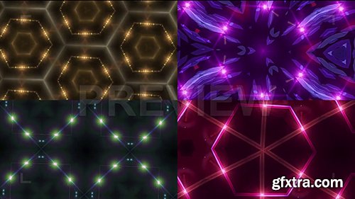 Glowing Geometric Backgrounds Pack 94600