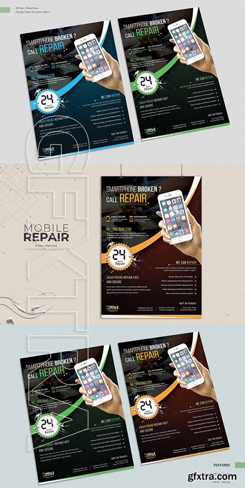 CreativeMarket - Smartphone Repair Flyer 2844221