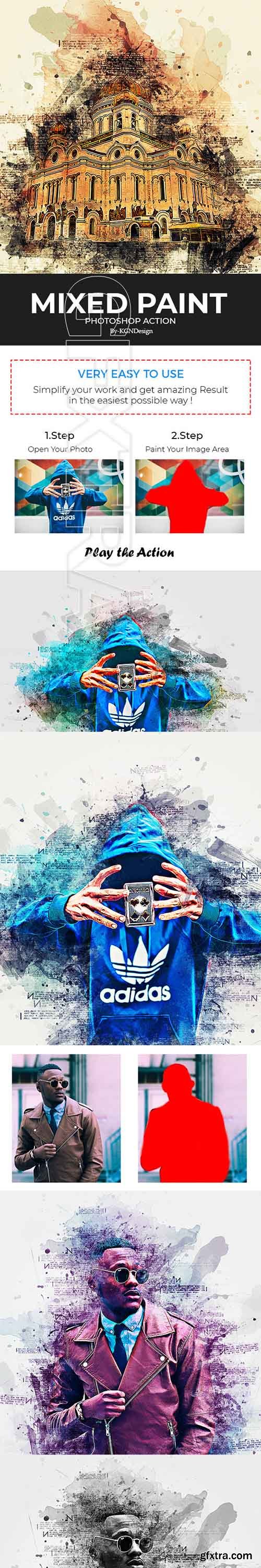 GraphicRiver - Mixed Paint Photoshop Action 22335350