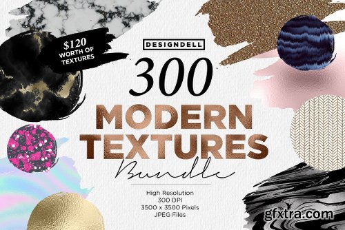 CreativeMarket 300 Modern Textures Bundle 2408833