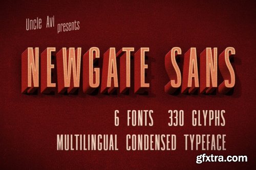 Newgate Family Font Family - 6 Fonts