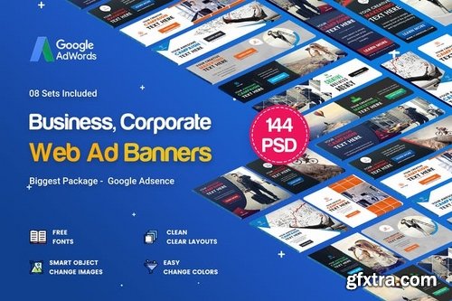 Multipurpose Banners Ad - 144PSD [ 08 Sets ]