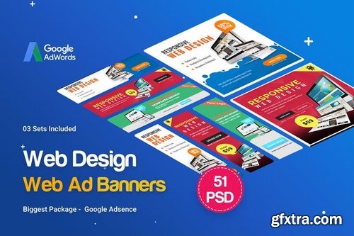 Web Design Banner Ads - 51 PSD [03 Sets]