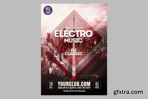 Electro Music Flyer Poster