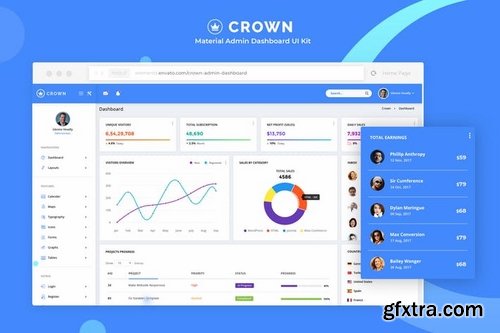 Crown - Material Admin Dashboard UI Kit