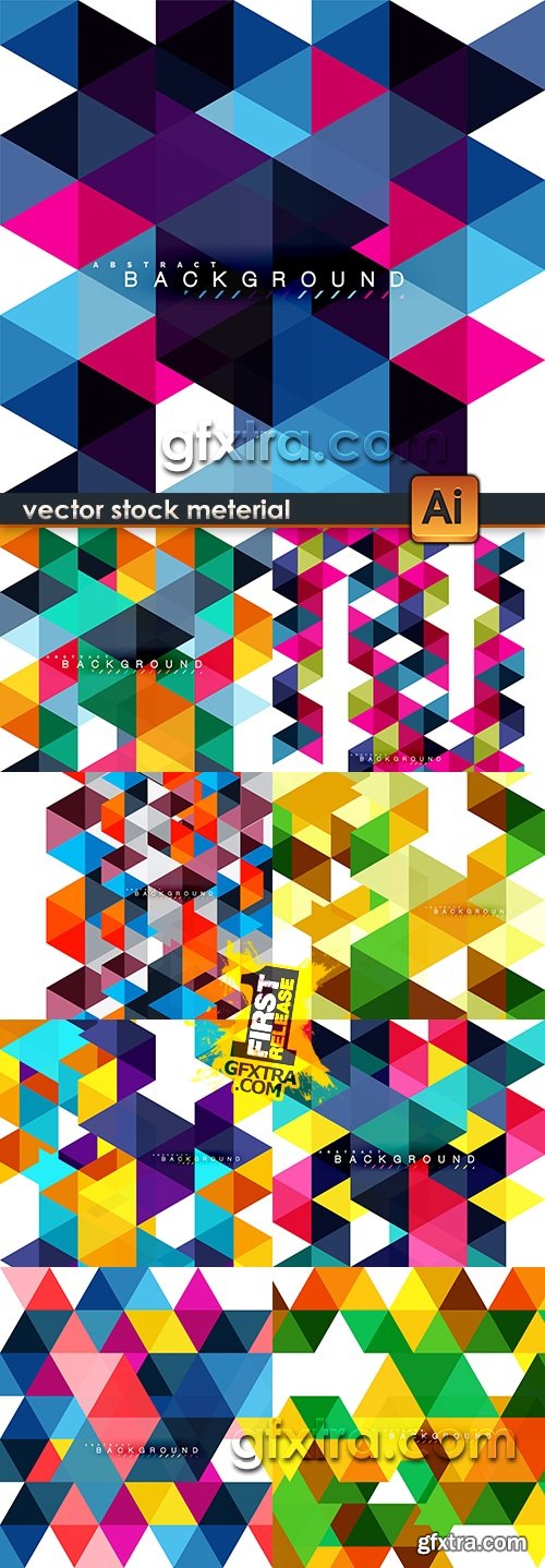 Multi-colored creative triangles background design