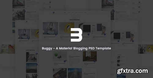 ThemeForest - Buggy - Material Blog, Magazine PSD Template - 19962889