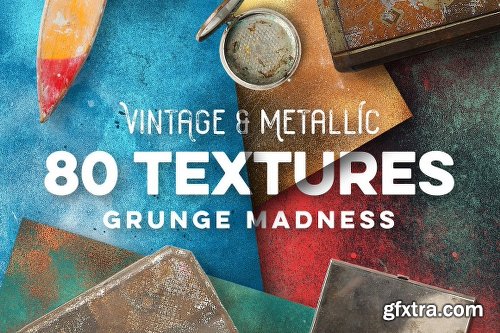 CreativeMarket 80 Vintage & Metallic Textures 2867456