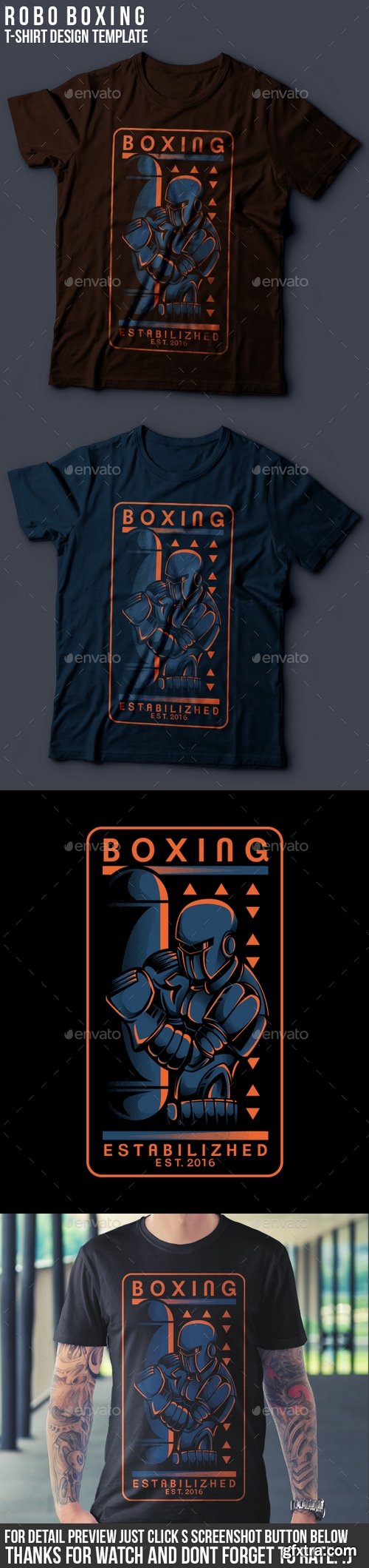 Graphicriver - Robo Boxing T-Shirt Design 18532012