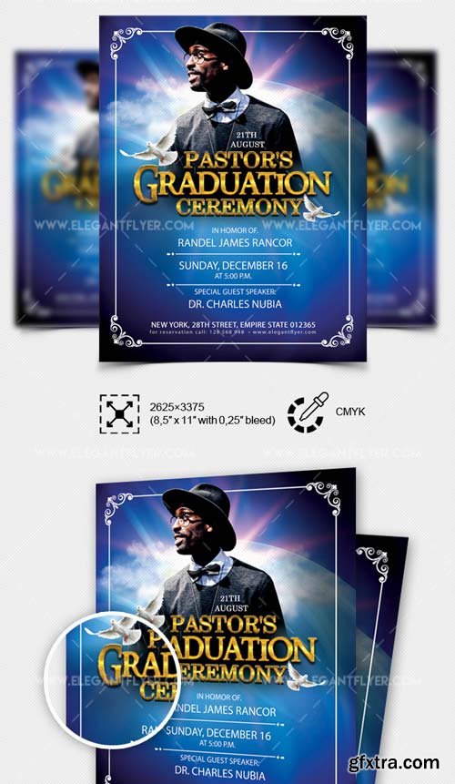 Pastor’s Graduation Ceremony v3 2018 Flyer Template