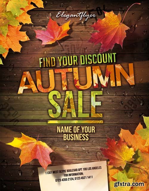 Autumn sale v5 2018 Flyer PSD Template